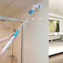 Load image into Gallery viewer, Electric Spin Scrubber Turbo Scrub Cleaning Brush Cordless Chargeable Bathroom Cleaner with Extension Handle Adaptive Brush Tub
